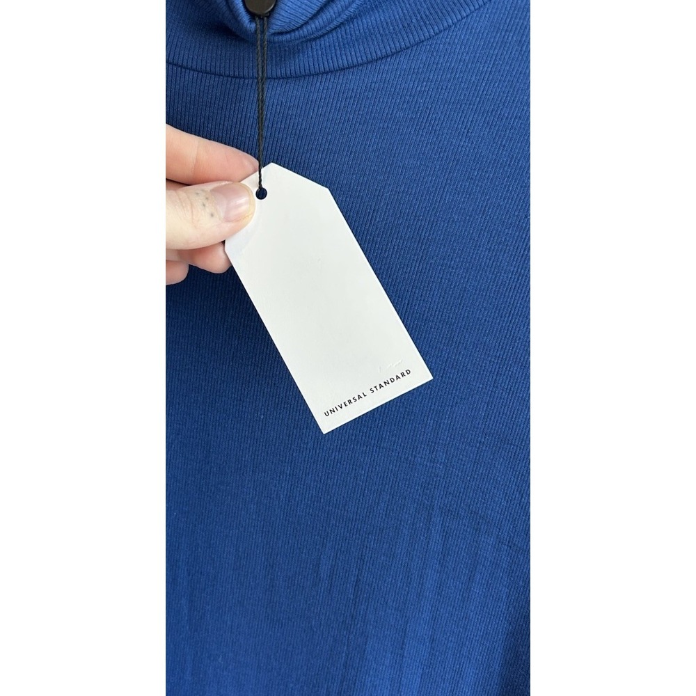 Universal Standard Foundation Turtleneck Long Sleeve Dress L Sodalite Blue NWT - Picture 5 of 8